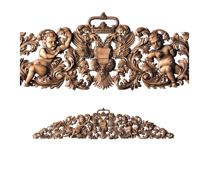 Central decor with coat of arms, 3d models (stl)