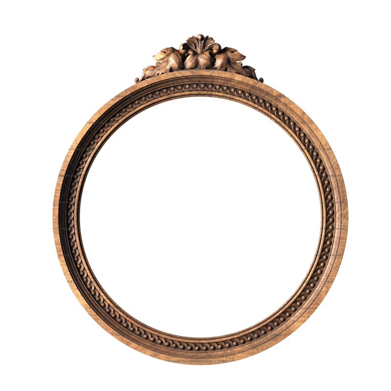 Frame round with crown, 3d models (stl)