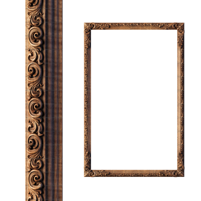 Frame rectangular, 3d models (stl)