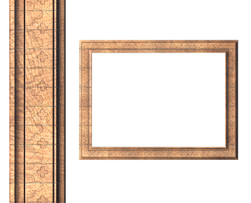 Rectangular frame, 3d models (stl)