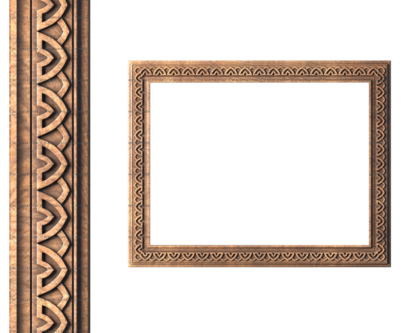 Rectangular frame, 3d models (stl)