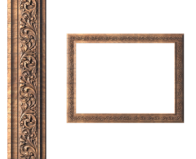 Rectangular frame, 3d models (stl)