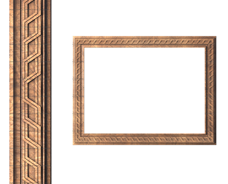 Rectangular frame, 3d models (stl)