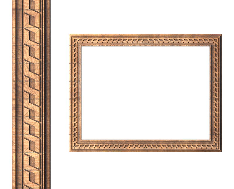 Rectangular frame, 3d models (stl)