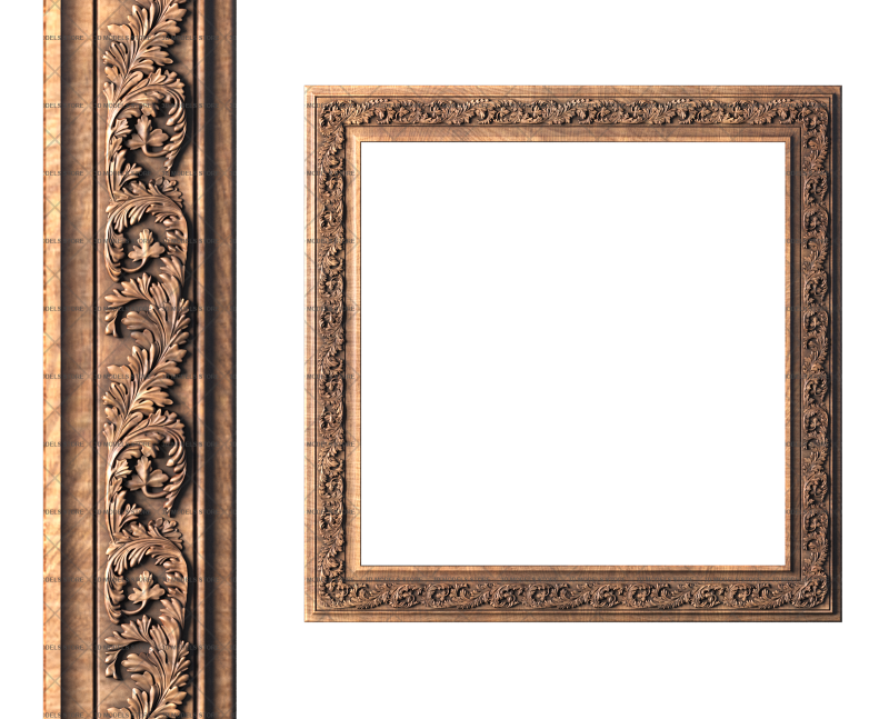 Rectangular frame, 3d models (stl)