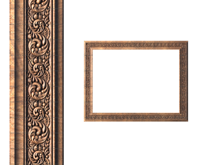 Rectangular frame, 3d models (stl)