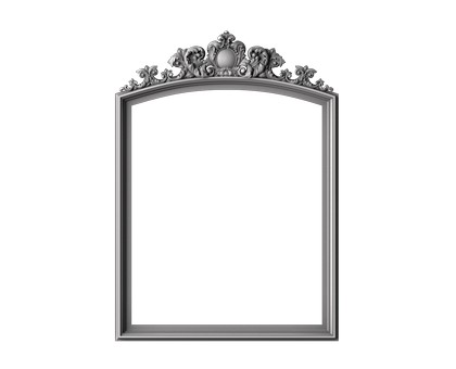 Frame rectangular with crown, 3d models (stl)