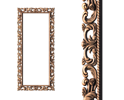 Rectangular frame, 3d models (stl)