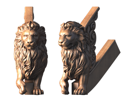 Column with a lion, 3d models (stl)