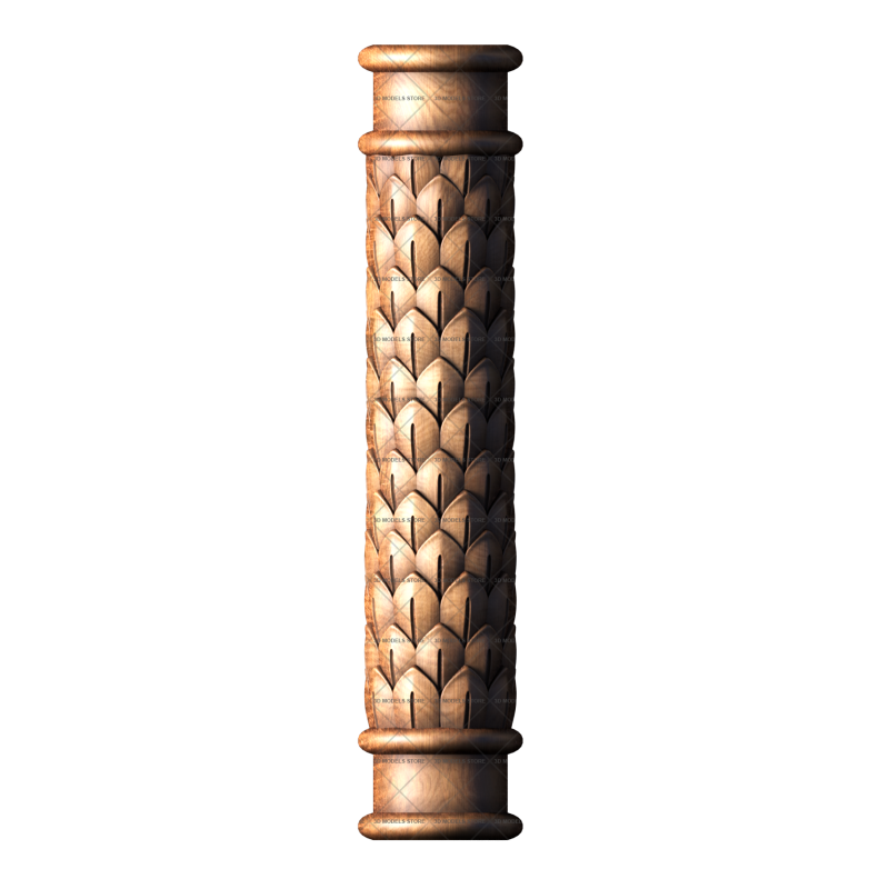 Pillar with leaves, 3d models (stl)
