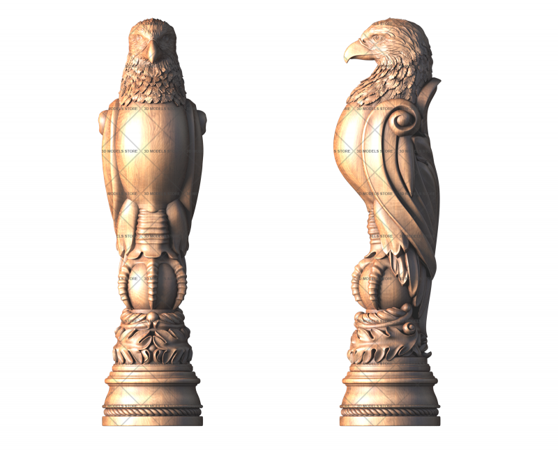 Eagle-shaped pillar, 3d models (stl)