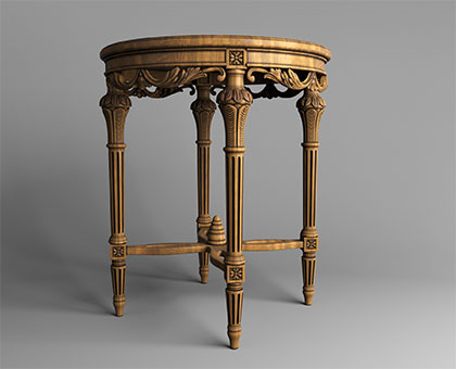 Table with thin legs, 3d models (stl)