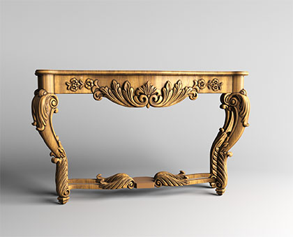 Carved console, 3d models (stl)