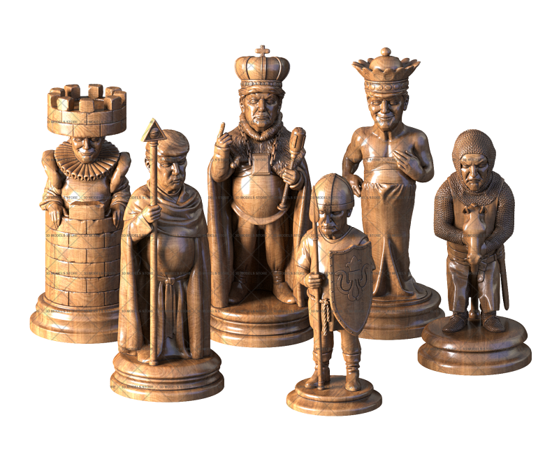 Chess Donald Trump Set, 3d models (stl)