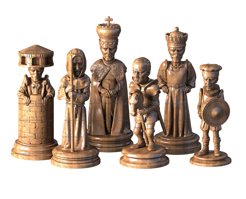 Chess Joe Biden Set, 3d models (stl)