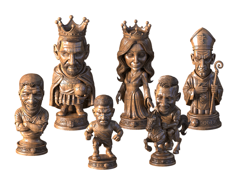 Chess Football Club Design featuring Lionel Messi, 3d models (stl)