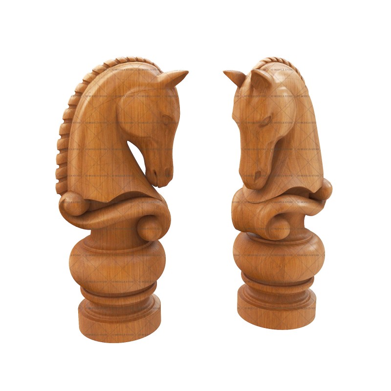 Chess knight - 3d (stl) model, 3d models (stl)