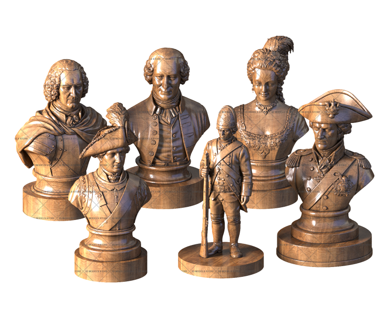 Prussian chess set (pieces) 18th century, 3d models (stl)