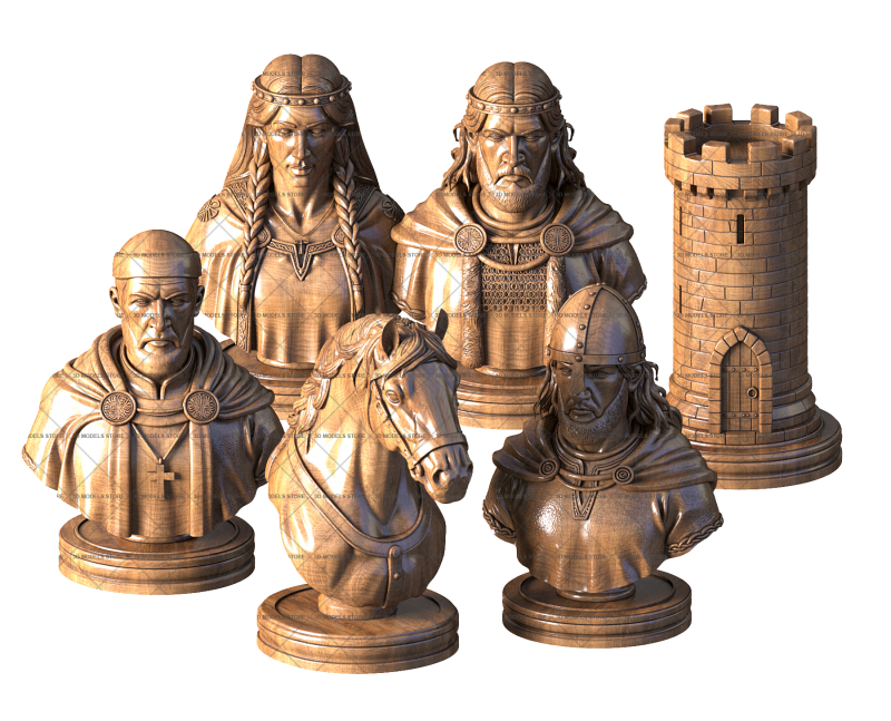 Irish Chess, 3d models (stl)