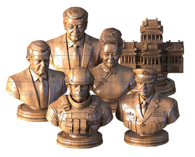 Chess set China, 3d models (stl)