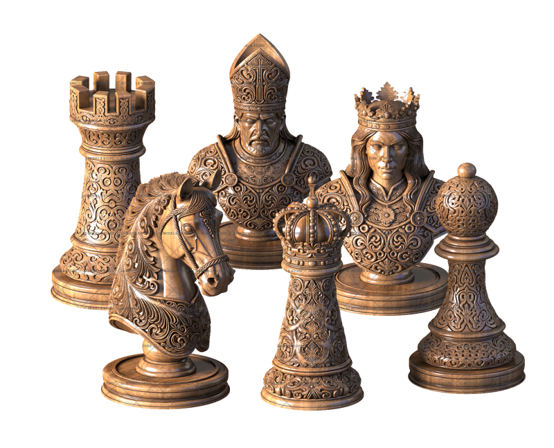 Royal Chess, 3d models (stl)