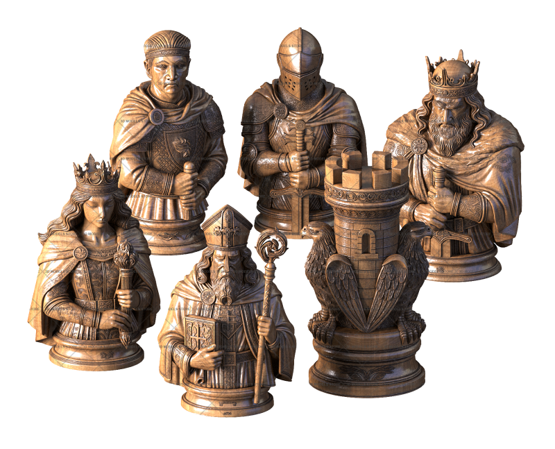 Chess set, 3d models (stl)