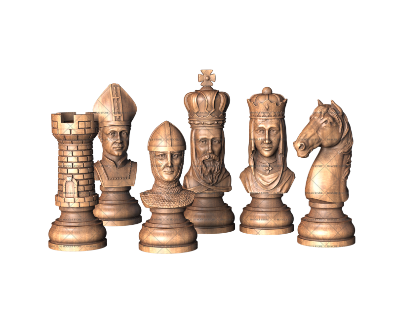 Chess, 3d models (stl)