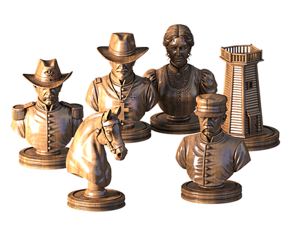 Chess The American Wild West, 3d models (stl)