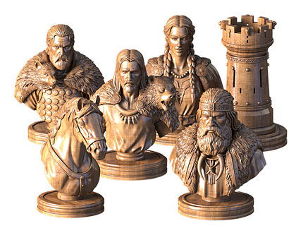 Chess Ancient Germany, 3d models (stl)
