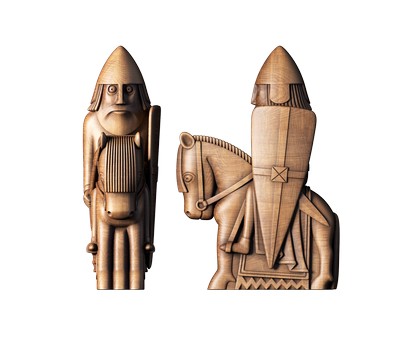 Knight - Isle of Lewis Chess, 3d models (stl)