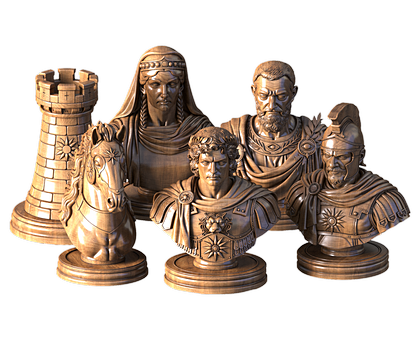 Chess pieces of Alexander the Great’s army, 3d models (stl)