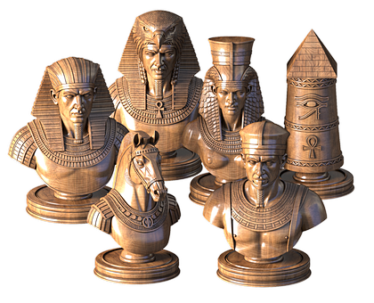 Chess of Ancient Egypt, 3d models (stl)