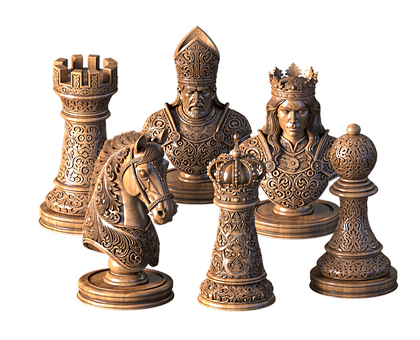 Royal Chess, 3d models (stl)