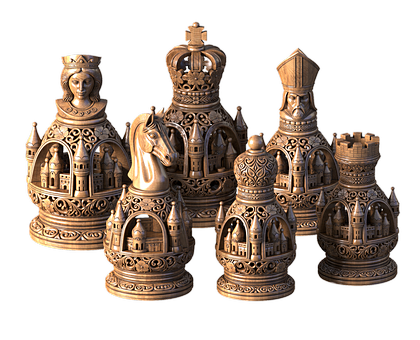 Chess Set Openwork, 3d models (stl)
