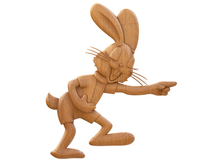 Personage hare, 3d models (stl)