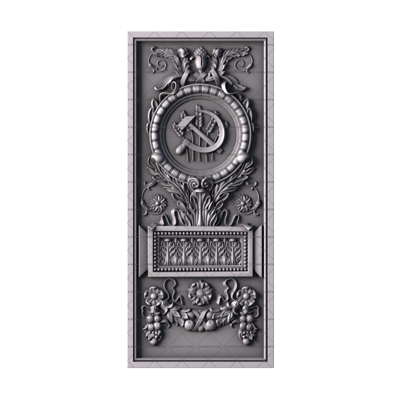 3D panel with the coat of arms of the USSR, 3d models (stl)