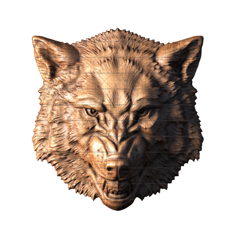 Wolf mask, 3d models (stl)