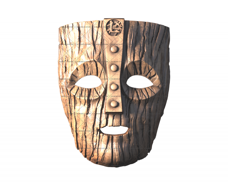 Wooden mask from the movie The Mask, 3d models (stl)