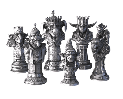 Chess set with the Goblins, 3d models (stl)