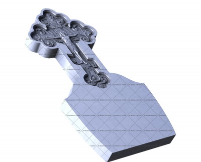 Monument with a crucifix, 3d models (stl)