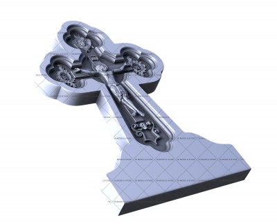 Monument with a crucifix, 3d models (stl)