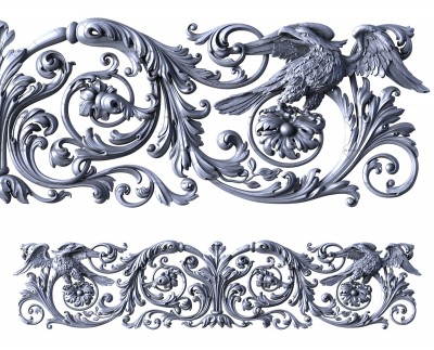 Decoration with a bird, 3d models (stl)