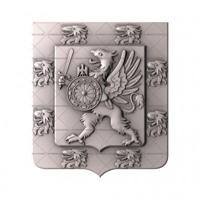 Coat of Arms with griffin, 3d models (stl)