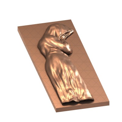 Tombstone crying figure, 3d models (stl)
