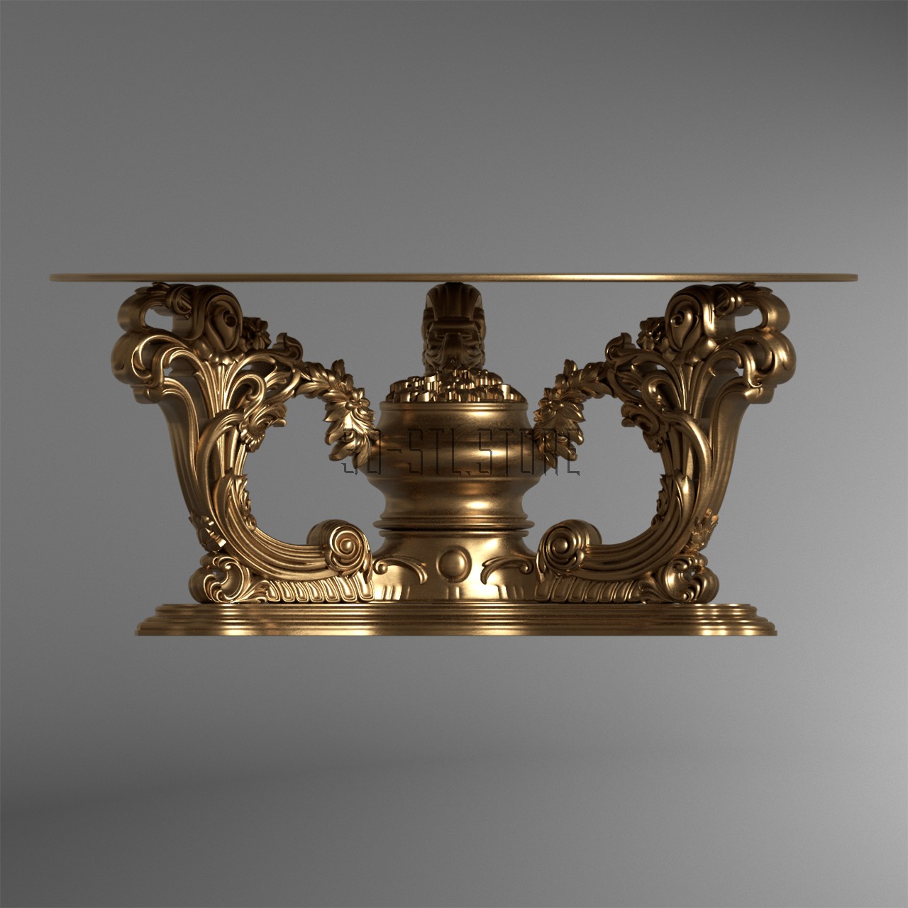 Table with carved legs, 3d models (stl)