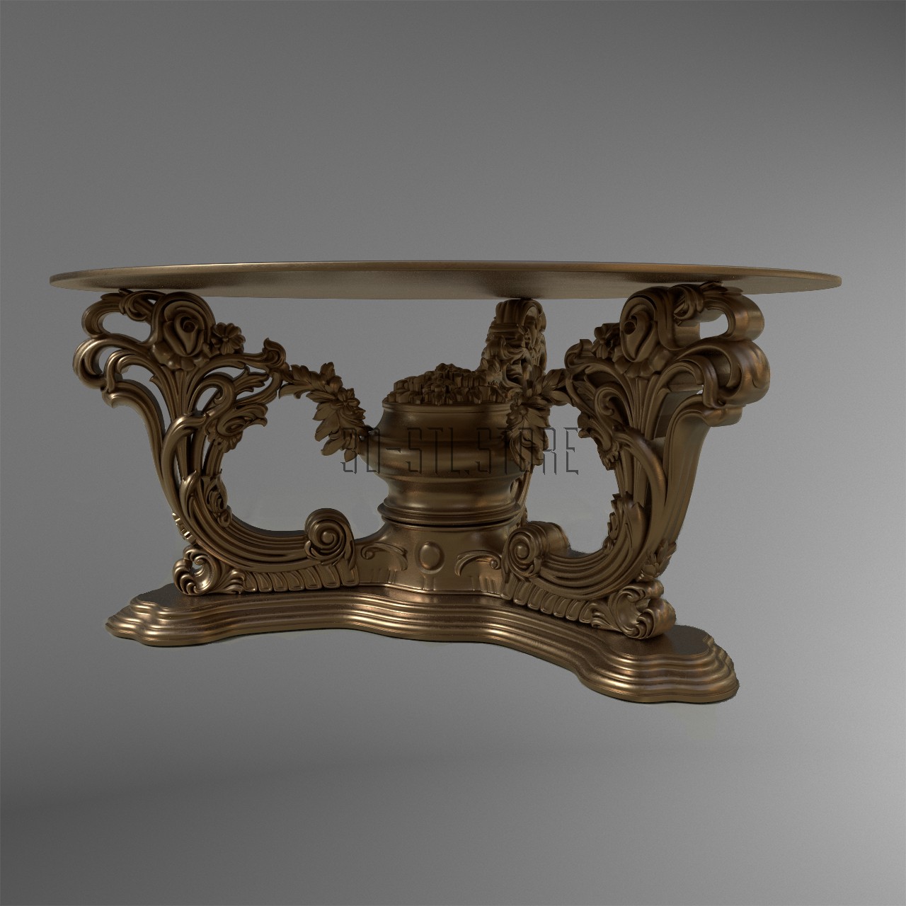 Table with carved legs, 3d models (stl)
