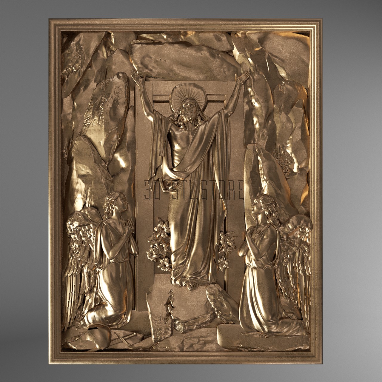 Panel Resurrection of Christ, 3d models (stl)