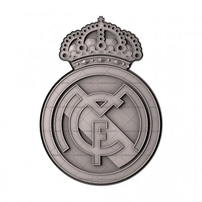 Coat of Arms of Football Club Real Madrid - 3d (stl) model, 3d models (stl)