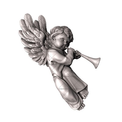 Angel with a pipe, 3d models (stl)