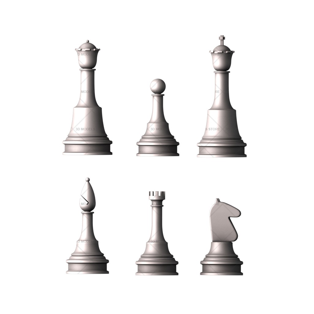 Staunton chess, 3d models (stl)